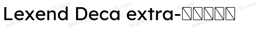 Lexend Deca extra字体转换
